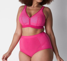Lane Bryant CACIQUE Cotton High Waist Lace Trim Brief Panty PINK Plus 22/24 NWT