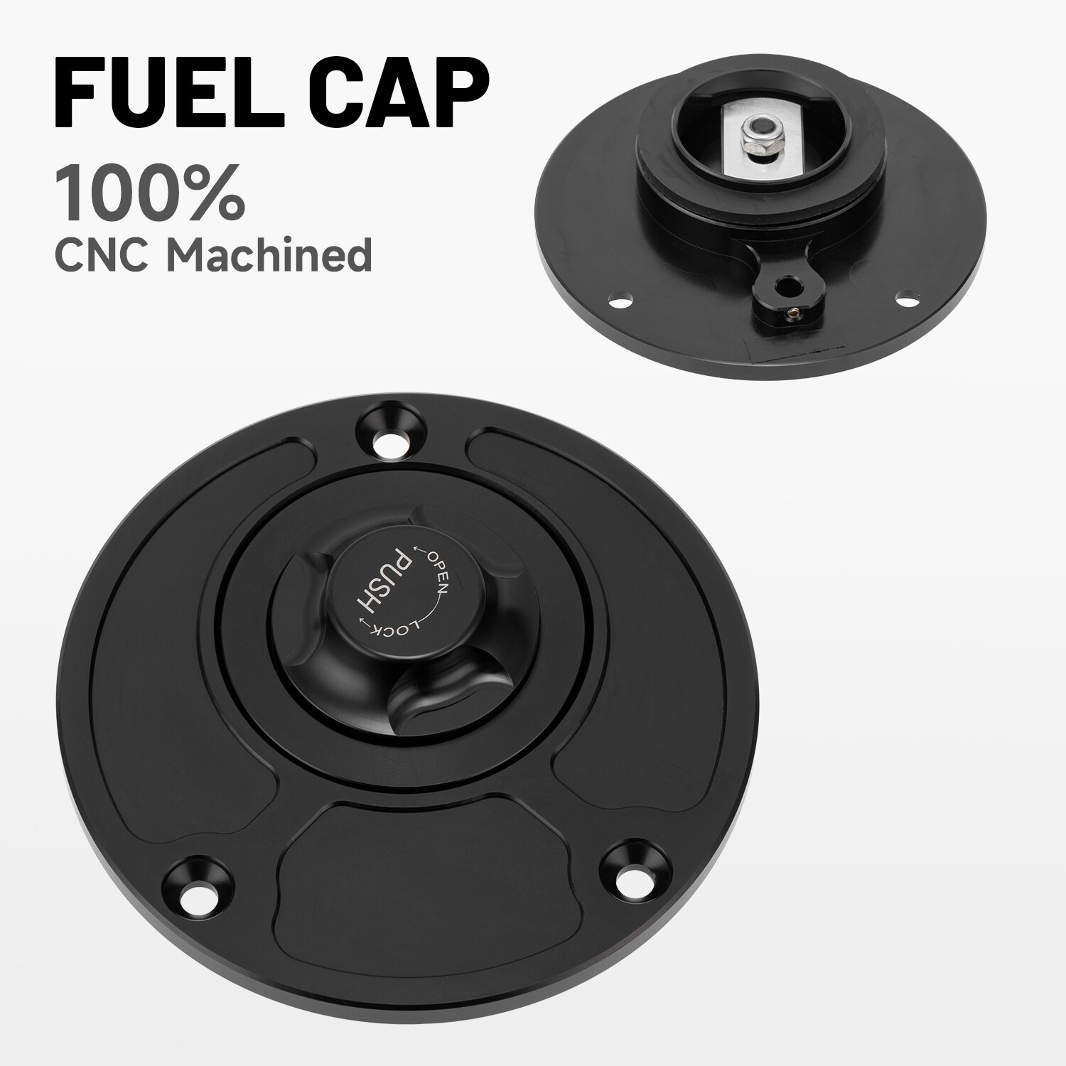 TWM BLACK QUICK Lock Fuel Cap Keyless SUZUKI GSXR 750 SRAD GSX-R 1996