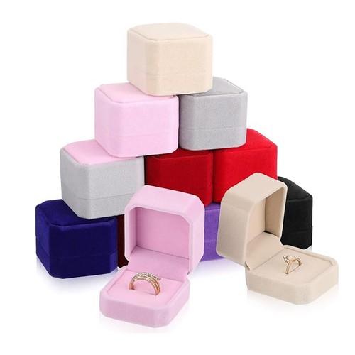 10X Flannel Ring Jewelry Box Earring Ring Jewelry Boxes Exquisite Gift Organizer - Picture 10 of 35