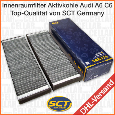 für Audi A6 C6 4F2 4F5 4FH Innenraumfilter Pollenfilter Mikrofilter Aktivkohle