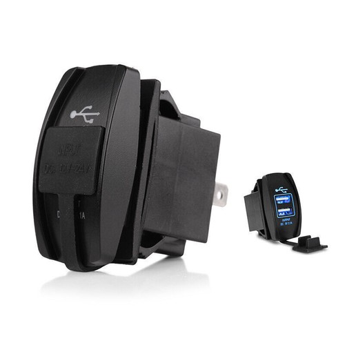Hot Universal 3.1A Phone Charger Car Power Outlet Dual USB Ports Socket Adapter - Foto 2 di 11