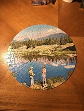 Vintage Built-Rite Round Picture Puzzle Complete 