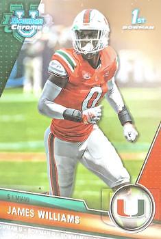 James Williams 2023 Bowman Chrome Football - 1st #65 - Miami Hurricanes - Picture 1 of 2