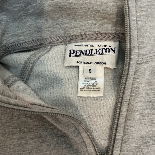 Pendleton Full Zip Jacket Heather Gray Cotton Blend Comfy Casual Small - Picture 4 of 5