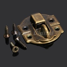 12x Antique Decorative Jewelry Gift Wine Wooden Box Latch Lock With 48 Screws