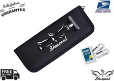 DOUBLE EDGE SAFETY RAZOR STAINLESS STEEL HANDLE  FREE BLADE USA SHARPEND