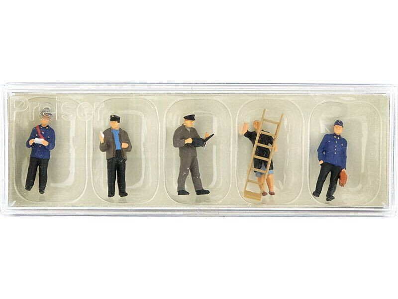 Personnel de gare epoque III figurines peintes Preiser 10558 collection HO 1/87