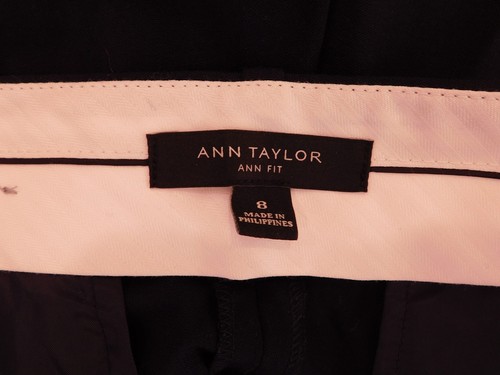Ann Taylor Damen nachtblau Ann Fit vorne flach Anzughose Größe 8 - Bild 6 von 6