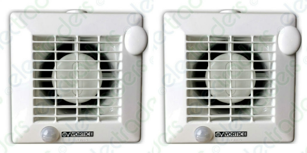 4 x Vortice 11681 Punto M 100/4"" Axial Extractor Fans with PIR Movement Sensor - Image 3