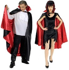 Teufel Kostüm Zauberer Graf Dracula Vampir Hexen Mantel Cape Kleid Umhang Hut