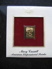 MARY CASSATT Impressionist PAINTER Gold Stamp Replica Golden Cover