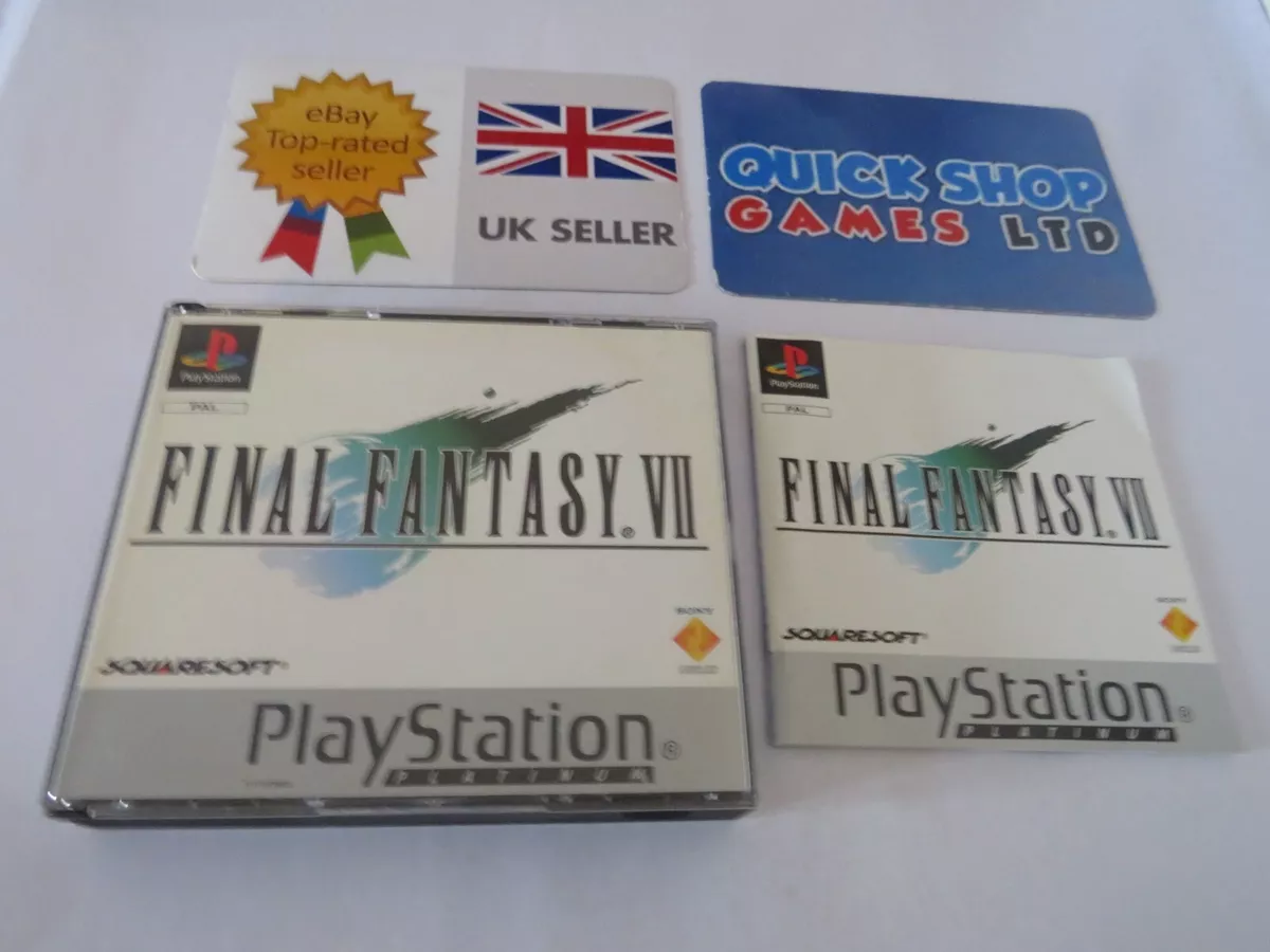 Final Fantasy 7 vii PS1 pal version platinum eBay