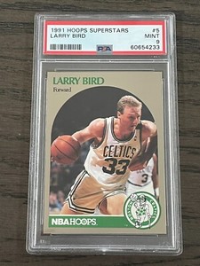 1991 Hoops Superstars Larry Bird #5 PSA 9 Boston Celtics