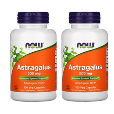 NOW Foods 2 PACKS Astragalus 500 mg 100 Caps