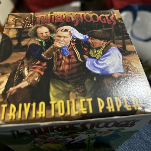 THREE STOOGES TRIVIA TOILET PAPER TP 1997 New In Box NIB Bathroom Tissue - Picture 2 of 2