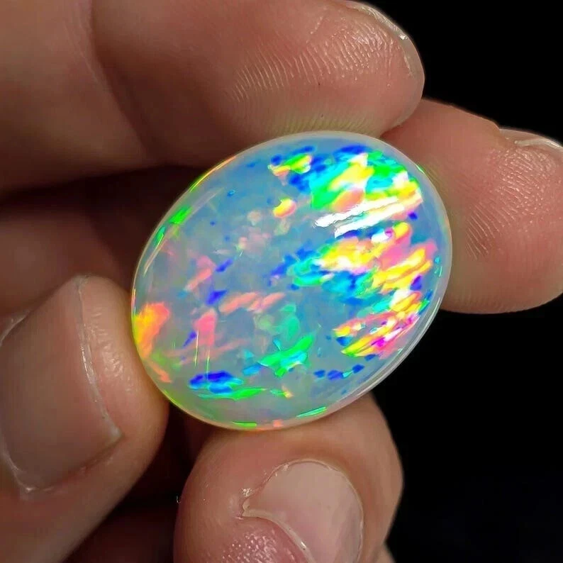 Natural Multicolor Fire Opal Oval Cabochon 4.55 Ct AAA+ Australian Gemstone - Image 2 of 4