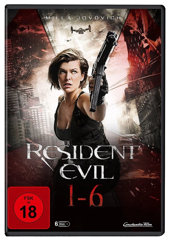 Resident Evil 1+2+3+4+5+6 / Komplettbox (Milla Jovovich) # 6-DVD-BOX-NEU - Bild 2 von 3