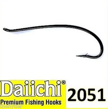 DAIICHI 2051 Black Spey Hook  salmon steelhead full dress hooks