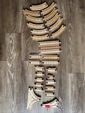 Wooden Train Track Lot of 30 Curved Straight Brio Compatible Thomas Compatible