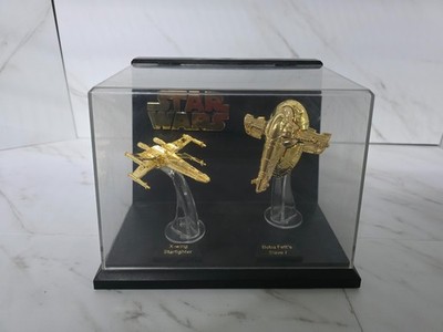 X-Wing Fighter Slave 1 24K GOLD Set STAR WARS Micro Machines NEW