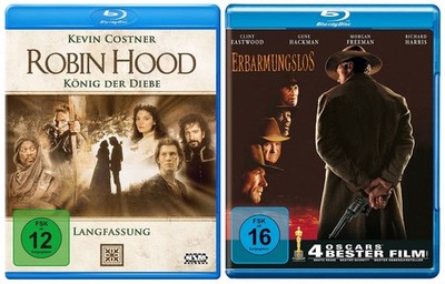 Robin Hood - König der Diebe + Erbarmungslos / Morgan Freeman Set # BLU-RAY-NEU