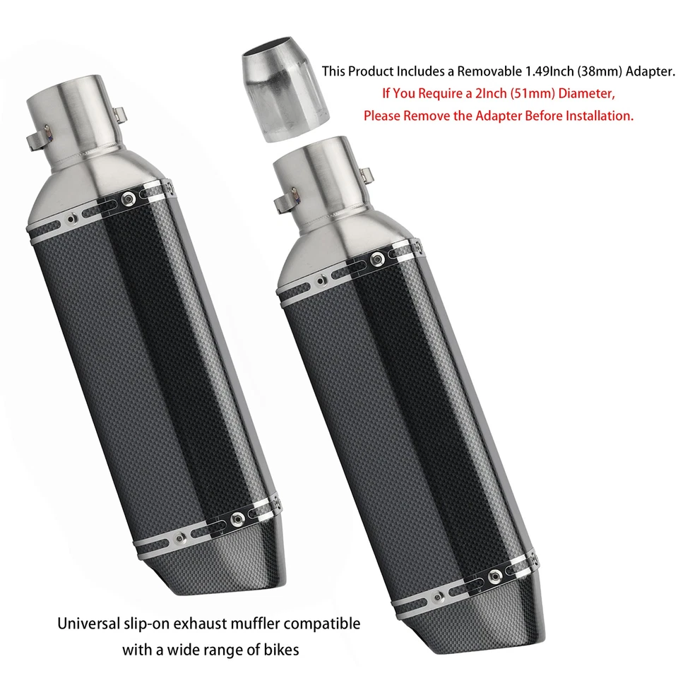 2" Motorcycle Exhaust Muffler Pipe DB Killer For Suzuki GSXR600 GSXR750 GSXR1000 Foto 4 de 4