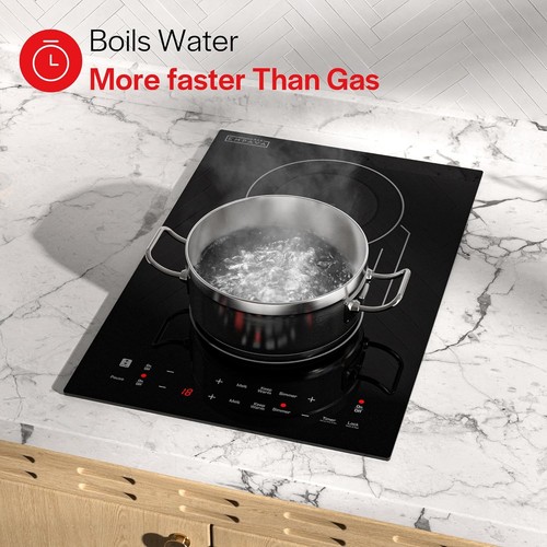 Empava Double/Dual Induction Cooktop 2 Burner, Shatter-proof Flat , Bridge-SYNC - Picture 4 of 6