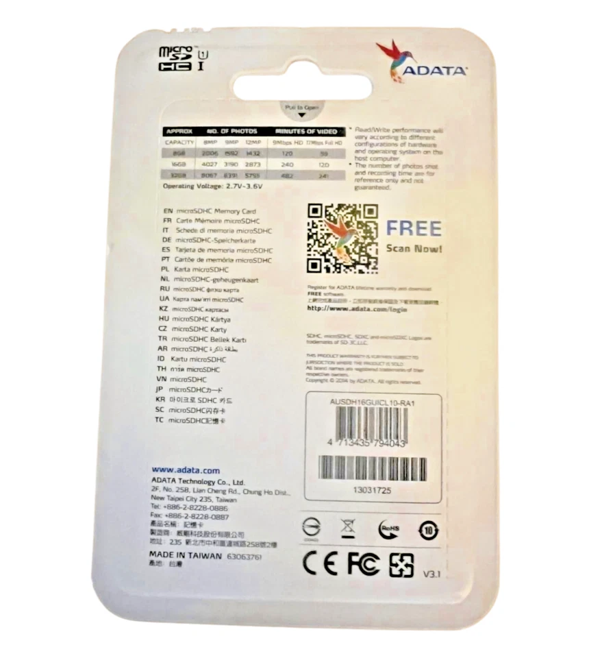 5-Pack ADATA Premier 16GB microSDHC Memory Cards Class 10 UHS-I with Adapters - Image 3 of 4