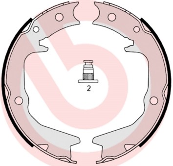 Brembo S 54 519 Bremsbackensatz, Feststellbremse For Chrysler Mitsubishi Subaru-image