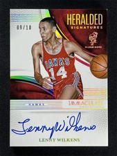 2024-25 Immaculate Collection Lenny Wilkens Gold Heralded Signatures Auto 09/10