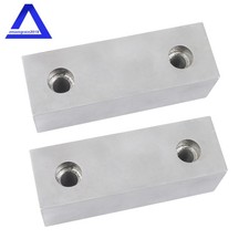 2Pack 6" 2" 2" Aluminum Machinable Soft Vise Jaws for 6" Milling Vises