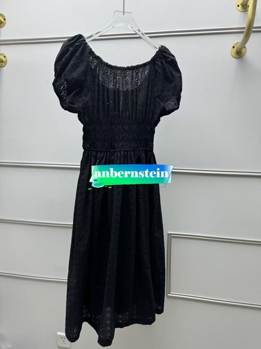 Nuevo Vestido Francés Calado Bordado Cordón Correa Manga Burbuja Cintura Alta - Imagen 9 de 23