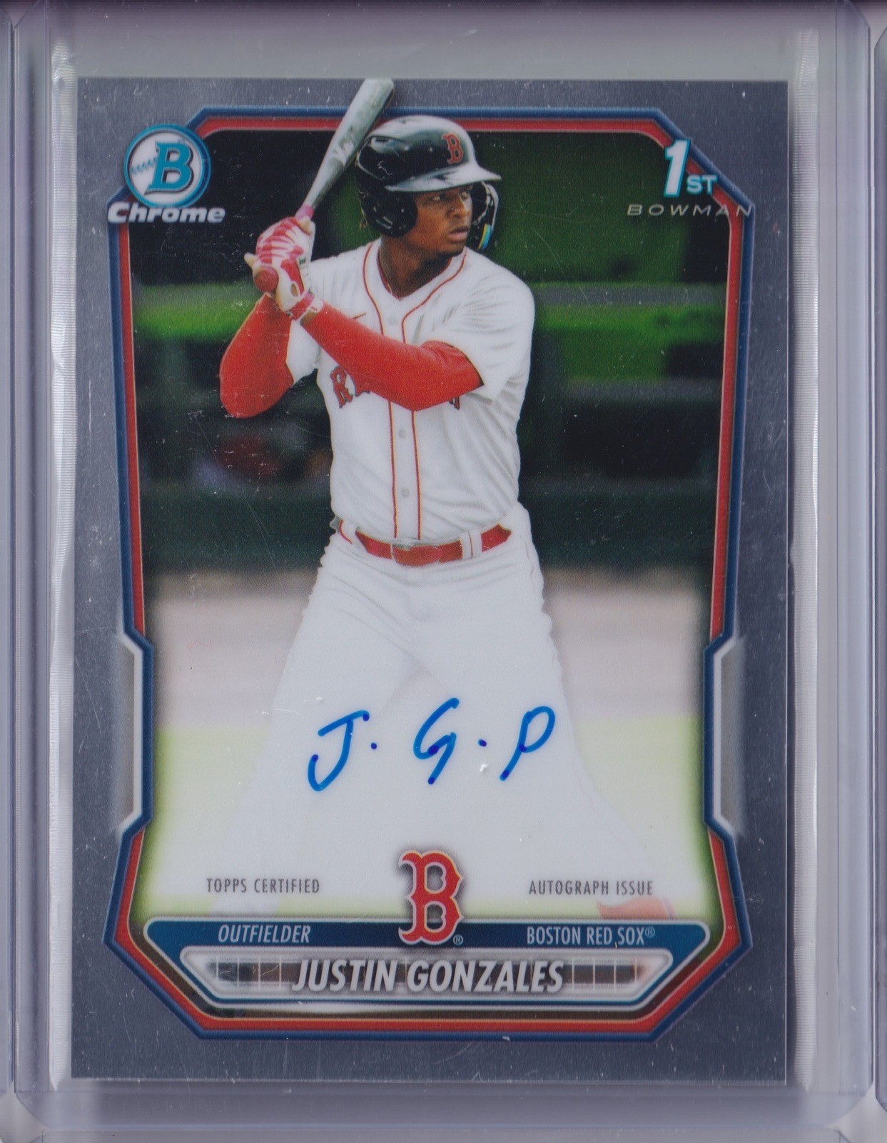 2026 Bowman Chrome Justin Gonzales Autograph 1st Red Sox Auto QTY Avail! view 8