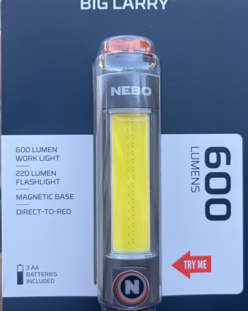 NEBO Big Larry 600 Lumen Work Light & Flashlight w/ Magnetic Base | eBay NEBO Big Larry 600 Lumen Work Light & Flashlight w/ Magnetic Base | eBay