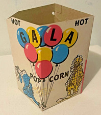 🎪 Caja de palomitas de circo vintage de los años 50 🎈 Globos de payasos GALA NOS