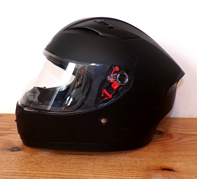 YEMA Matte Black Full Face Motorcycle Helmet, Large 59-60cm, YM-832, New Loose