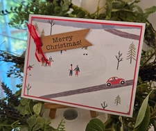 STAMPIN UP CARD KIT -WINTER LANDSCAPE MERRY CHRISTMAS CARD KIT MAKES 4 #XS-324