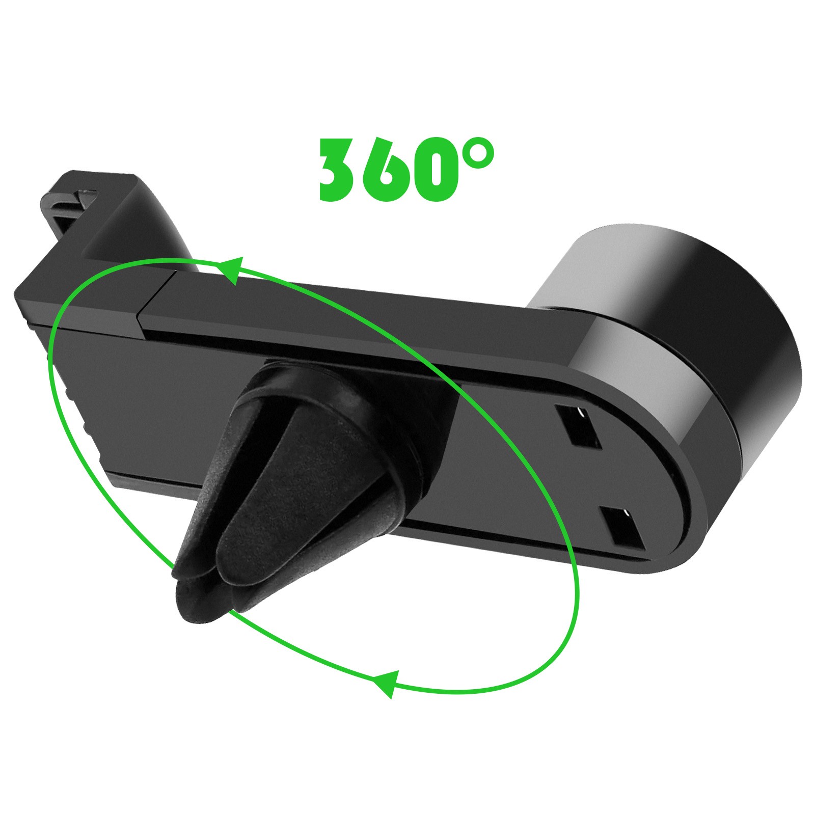Pack accessoires auto avec support grille de ventilation et chargeur double USB noir