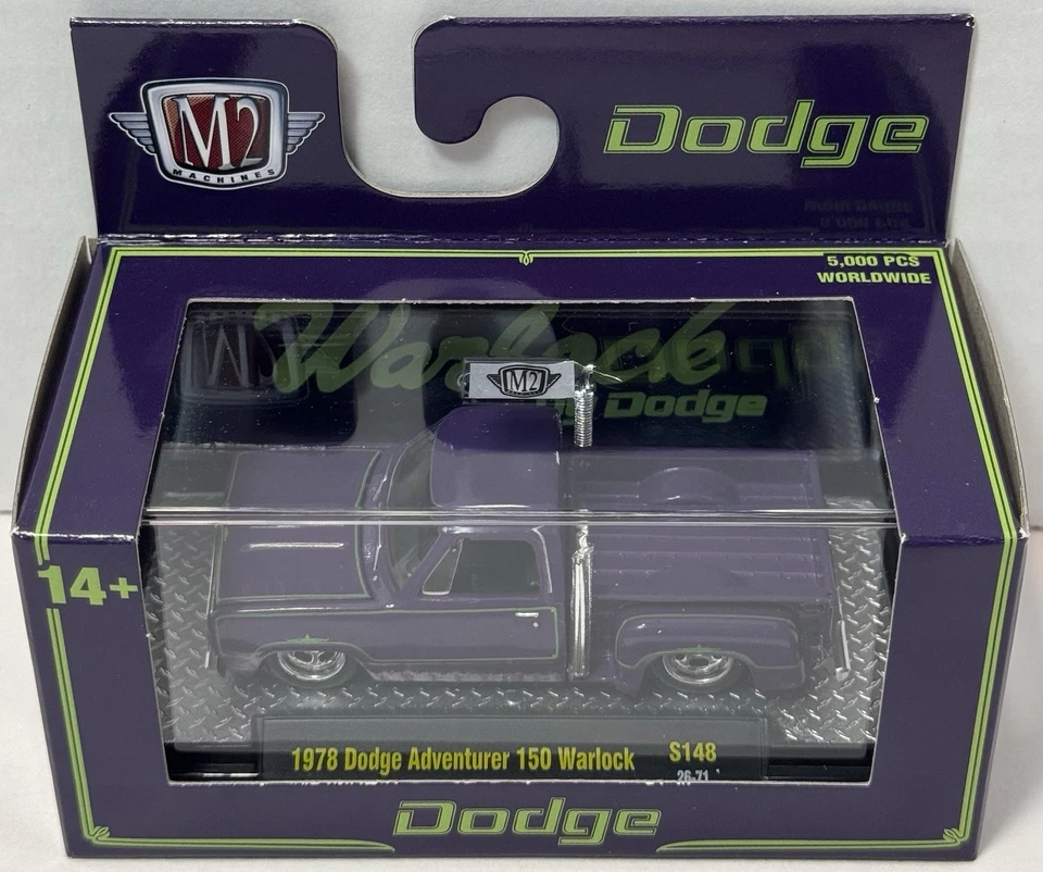 M2 Machines 1978 DODGE ADVENTURER 150 WARLOCK S148 26-71 Purple Truck 1:64 - image 1 of 2