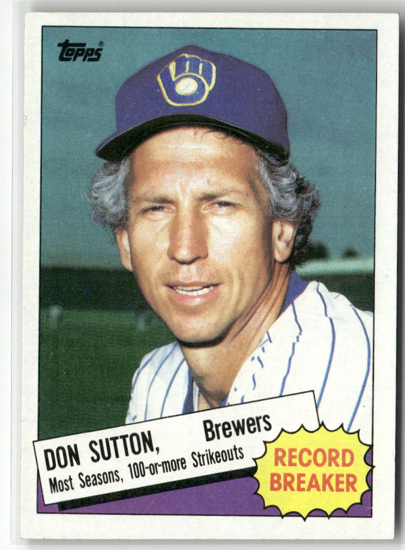1985 TOPPS #10 DON SUTTON MILWAUKEE BREWERS