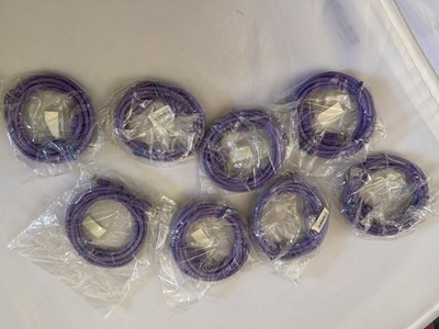 8er Set Ethernet LAN Kabel   Cat 5   Violett   2m Länge   NEU & OVP