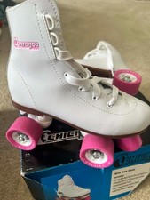 Chicago Girls Rink Roller Skate - White Youth children Quad Skates - Size 3