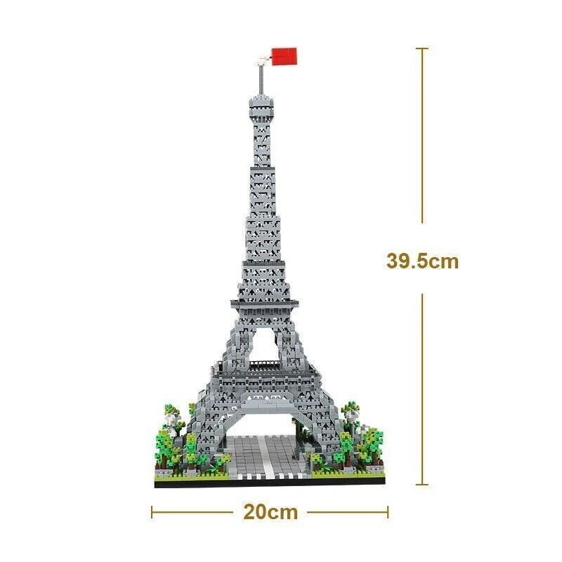 Architecture Eiffel Tower Building Blocks Toy DIY Micro Bricks Set 3585 Pieces - Image 2 of 4