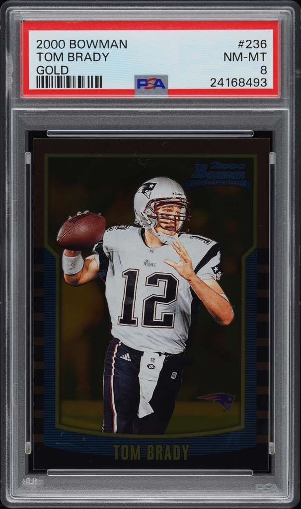2000 Bowman Gold Tom Brady #236 /99 PSA 8
