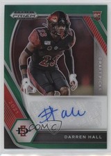 2021 Panini Prizm Draft Picks Green Darren Hall #DPA-DHA Auto 1pp3