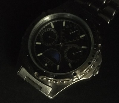 Serviced Vtg 1991 Seiko Alba Carib V33F-6B20 Sun-Moon Quartz Mens 