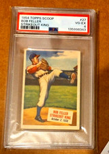 1954 Topps Scoop Bob Feller Strikeout King #27 - PSA 4