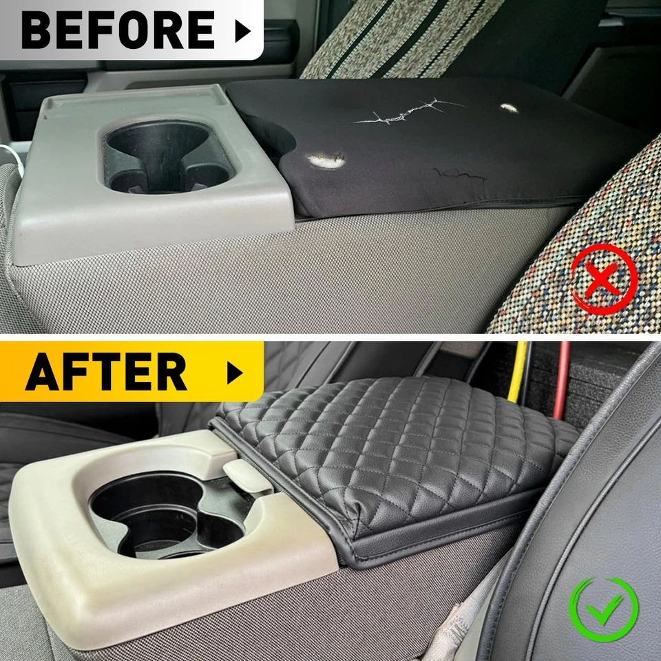 Cubierta protectora reposabrazos consola central 1x ajuste asiento Ford F-150 2011-2014 Foto 4 de 4