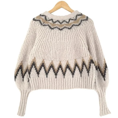 Nordic Pullover Skandinavisch Fair Isle Vintage Warm Go8 Größe M - Bild 1 von 4
