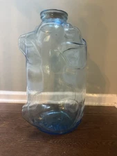 Huge Vintage Glass Piggy Bank marked "This Little Piggy Went To Market"~5 Gallon